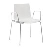 Arper - Catifa 46 Armchair Unicoloured Frame Chrome - white/seat shell glossy/inside matt/frame chromed