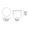 Muuto - Base Table Ø110cm  - line drawing