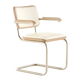 Thonet - JS. THONET a personal Interpretation by Jil Sander S 64 P Nordic sledestoel met armleuningen