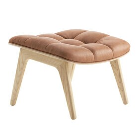 NORR 11 - Mammoth Ottoman Leder Gestell Eiche natur