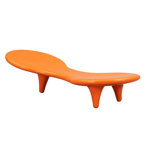 Cappellini - Orgone Marc Newson Chaise Longue - orange/glossy/181x74x50cm