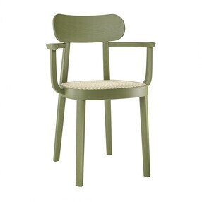 Thonet - 118 F Armlehnstuhl mit Rohrgeflecht