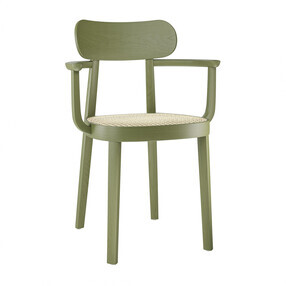 Thonet - 118 F Armlehnstuhl mit Rohrgeflecht
