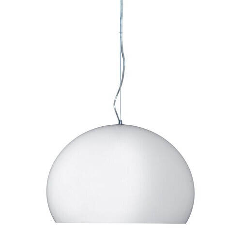Kartell - Small FL/Y Pendelleuchte - weiß/opak/Ø38cm