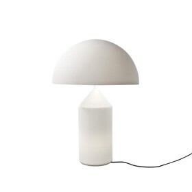 Oluce - Lampe de table Atollo verre blanc