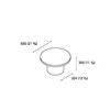 e15 - e15 CT09 Enoki - Table d'Appoint  - dessin au trait