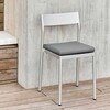 HAY Palissade Stuhl in weiß, modernes Metall-Design mit grauem Sitzkissen, Outdoor-Möbelkollektion. - Palissade Sitzkissen 52,5x48cm