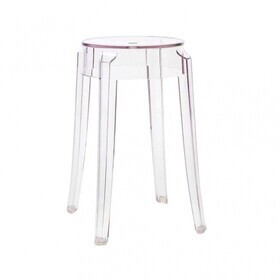 Kartell - Tabouret Charles Ghost 46cm