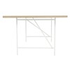 Richard Lampert - Eiermann 1 - Tafel excentriek - wit/eikenkant/Gestell wit/incl. hoogteverstelling 3,5cm/180x90cm