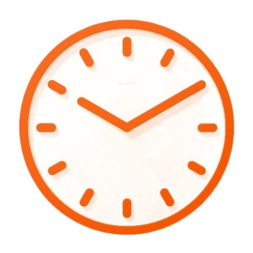 Magis - Tempo Wanduhr - weiß/orange