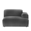 Muuto - Connect Sofa Armlehne rechts - dunkelgrau/Steelcut Trio 153/117x92cm