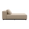 Softline - Nevada - Chaise-longue / lit de jour - beige/feutre 619/PxHxP 172x75x90cm/structure metal noir