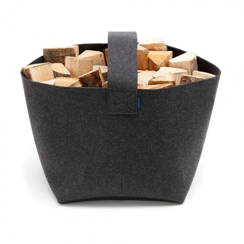 Wood Basket for Firewood, Extra Thick Felt Firewood Basket