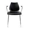 Kartell - Maui - Armleunstoel - antraciet/polypropyleen/onderstel chroom