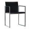Cassina - Eve - Fauteuil - cuir pleine peau pigment noir/structure acier brillant