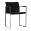 Cassina - Eve - Fauteuil - cuir pleine peau pigment noir/structure acier brillant