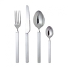 Alessi - Dry Besteckgarnitur 24tlg. - edelstahl/matt/6 Tafellöffel/6 Tafelgabeln/6 Tafelmesser/6 Kaffeelöffel