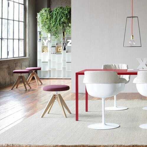 MDF Italia - Flow Pouf/Hocker gepolstert 48cm