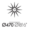 Vitra - Sunburst Clock Nelson Wanduhr - Strichzeichnung