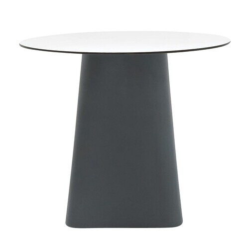 B-Line - Adam Tisch Ø80cm - weiß/basaltgrau/Tischplatte weißes Laminat
