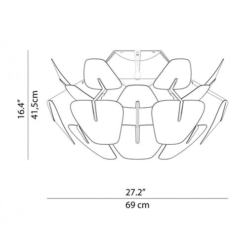 Luceplan - Hope Ceiling Lamp Ø69cm - line drawing
