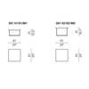 Cassina - Torei Side Table Square - line drawing