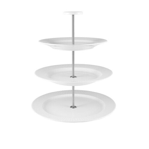 Eva Solo - Eva Solo Legio Nova - Présentoir H 25cm - blanc/brillant/structure acier/3 assiettes: Ø19cm, Ø22cm, Ø25cm