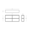 Zeus - Slim Irony Sideboard 180x31xH82cm - Strichzeichnung