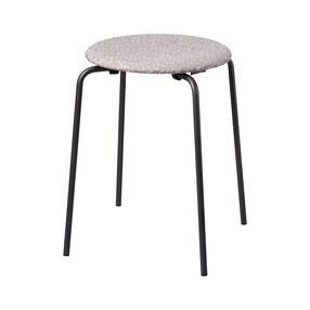 Fritz Hansen - DOT™ Hocker Stoff Gestell warmes Graphit