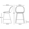 Gubi - Beetle Counter Chair Barhocker Messing 108cm - Strichzeichnung