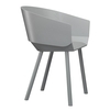 e15 - e15 CH04 Houdini - Fauteuil  - gris/laqué