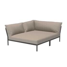 HOUE - Canapé de jardin gauche Level 2 Cozy structure gris foncé