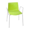 Arper - Catifa 46 Armchair Unicoloured Frame Chrome - green/seat shell glossy/inside matt/frame chromed/new colour