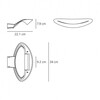 Artemide - Mesmeri Halogen Wall Lamp - line drawing