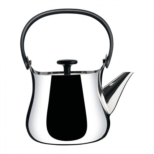 Alessi - Cha Wasserkessel/Teekanne - edelstahl/schwarz/glänzend/90 cl