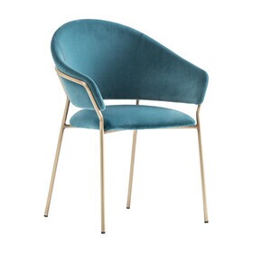 Pedrali - Jazz 3716 Armchair Upholstered Frame Antique Brass