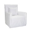 Gervasoni - Ghost 04 fauteuil - wit/incl. 1 kussen/stof Lino bianco