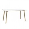 HAY - Copenhague Deux CPH 210 - Tafel 140x75cm - parel wit/laminaat/onderstel beuk onbehandeld/H 73cm