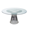 Knoll International - Platner Esstisch - glass/Gestell nickel poliert