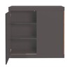 müller möbelwerkstätten - Flai Dresser - anthracite/1.9cm CPL-coating/1 storage/birch edge/WxHxD 118x108x45cm/3 compartments/with 2 doors