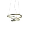 Artemide - Pirce Micro LED Pendelleuchte - gold/matt/dimmbar Push/3000K/2753lm/CRI=90/LxBxH 48x46.5x200cm