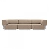 Softline - Noa Sofa 3-Seater - creme/fabrics vision 446/WxHxD 294x68x98cm/chrome base