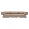 Softline - Noa Sofa - Canapé 3 Places - crème/étoffe vision 446/PxHxP 294x68x98cm/structure chrome