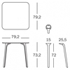 Magis - Table First Outdoor - Table rectangulaire - dessin au trait