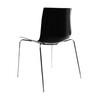 Arper - Catifa 46 0251 Chair Bicoloured Frame Chrome - white/black/seat shell glossy/inside matt/frame chromed