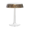 Flos - Bon Jour LED Table Lamp White - transparent/smoky grey/shade: plastics/H 41cm/ Ø 31,6cm/frame transparent/white