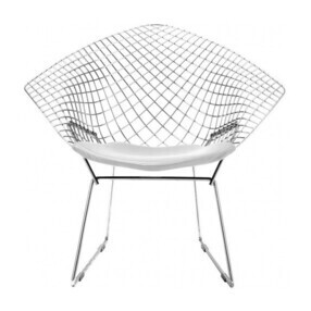 Knoll International - Fauteuil Bertoia Diamond avec coussin de siege