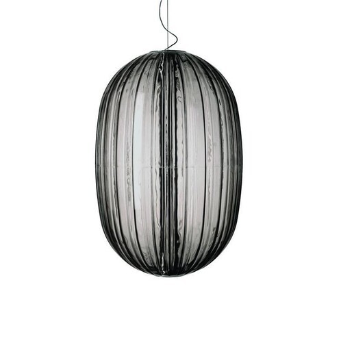 Foscarini - Plass Media Suspension Lamp - grey/H 50cm/Ø 34cm