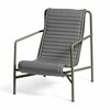 HAY Palissade Lounge Chair in Olive mit gestepptem Bezug für Outdoor-Möbel Design, robuste Metallstruktur. - Palissade Steppkissen 139x49,5cm