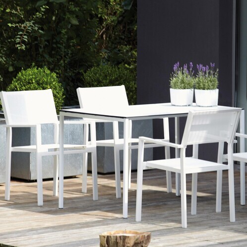 Jan Kurtz - Cubic Gartenarmlehnstuhl 4er Set
